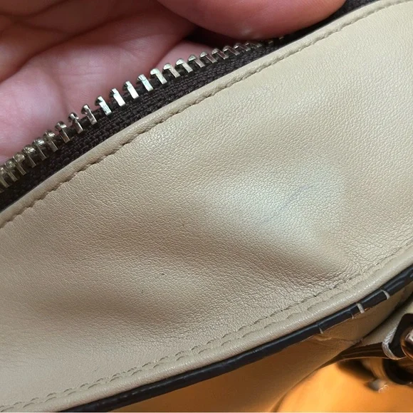 Coach Beige Leather Tote Bag - Picture 10 of 12